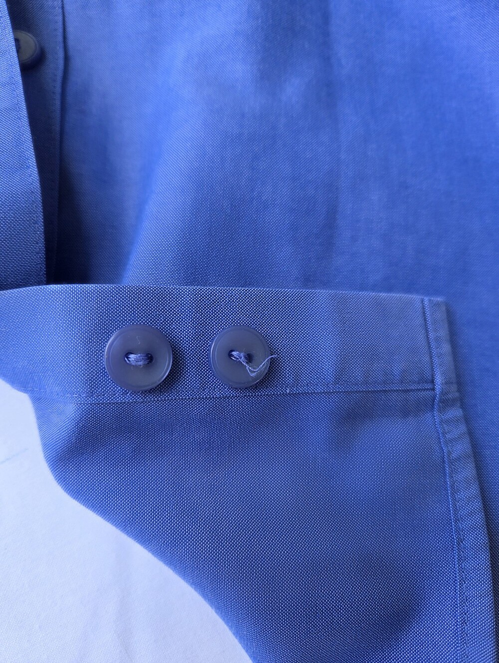 Pendleton Non-Iron Shaped Fit Blue Solid Collared Button-Up Size-4P - Picture 10 of 11